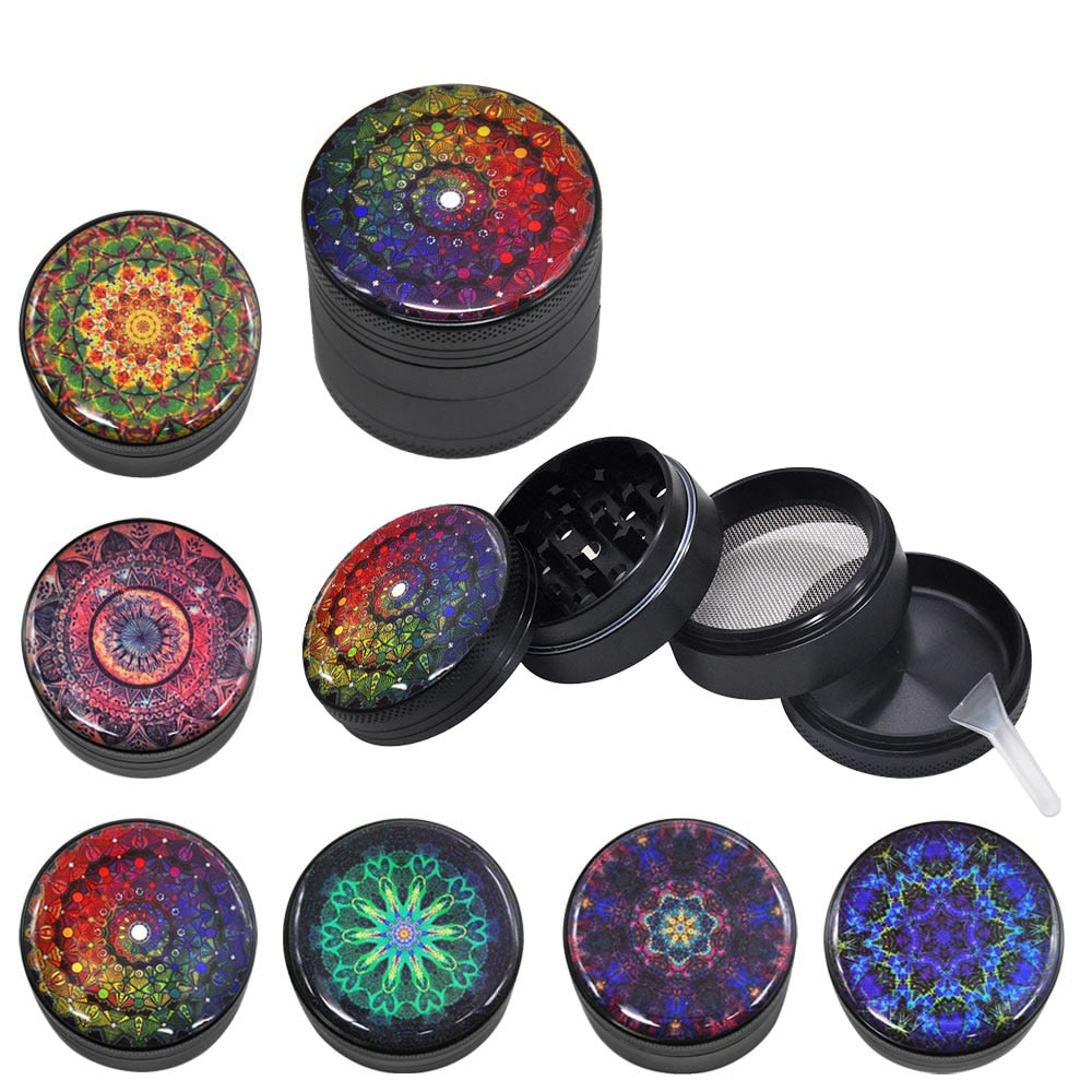 Mandala Series Metal Aluminum Smoking Herb Grinder 50MM