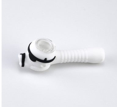 Silicone Trooper Pipe with Glass Bowl