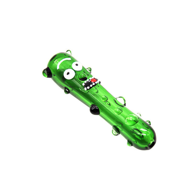 Glass 'Fun Cucumber' Hand Pipe