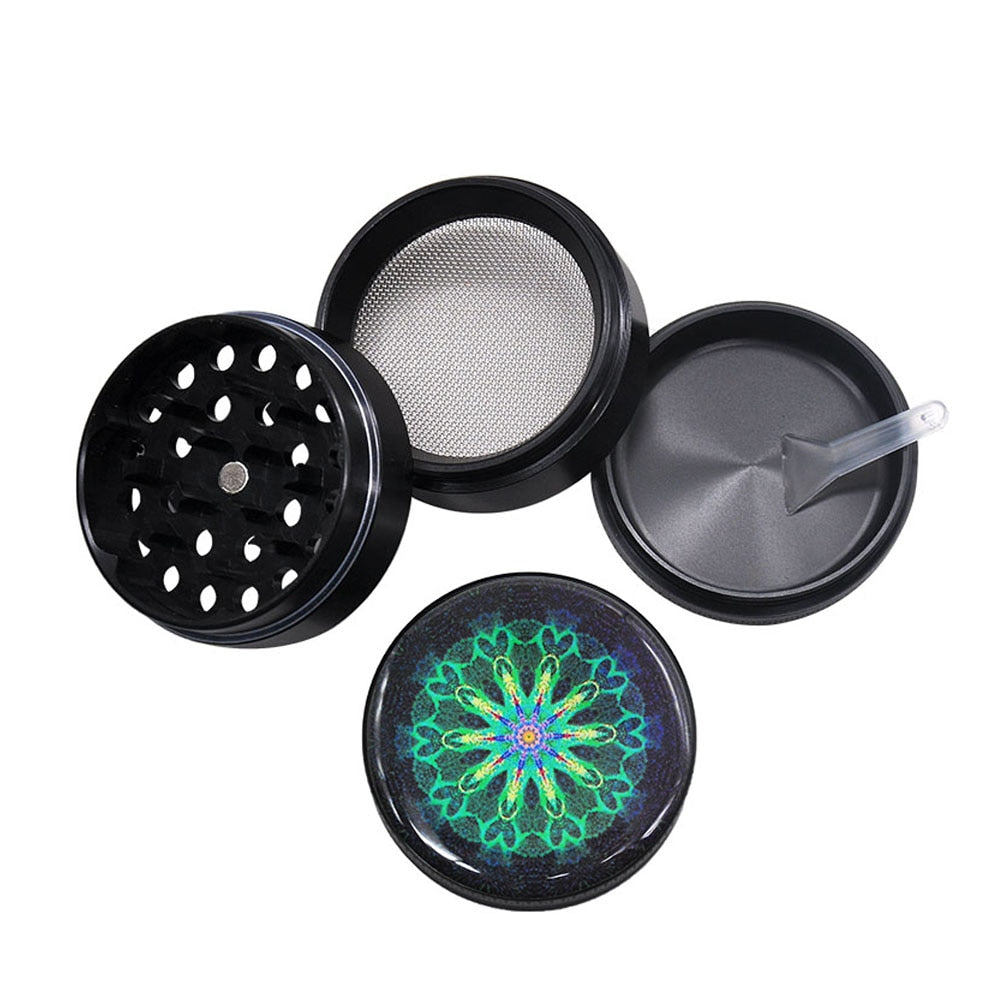 Mandala Series Metal Aluminum Smoking Herb Grinder 50MM