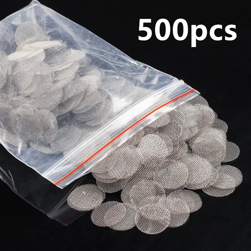 500pcs Thickened Stainless Steel Metal Filters Screens